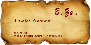 Brczko Zsombor névjegykártya