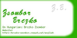 zsombor brczko business card